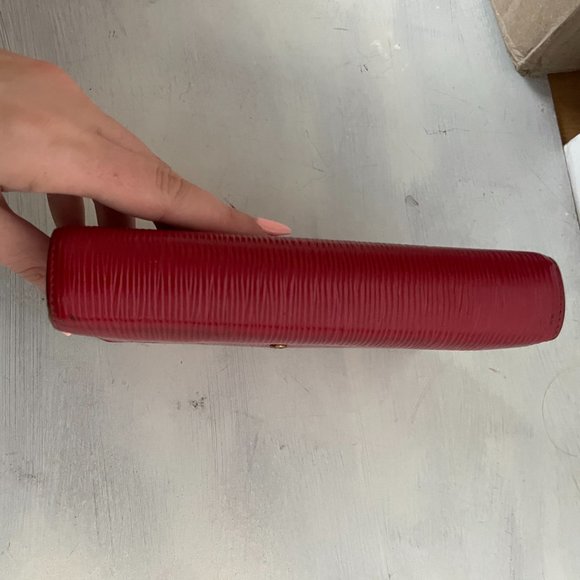 Louis Vuitton Vintage Ring Agenda Planner Organizer Wallet Epi Leather Red - Picture 6 of 11